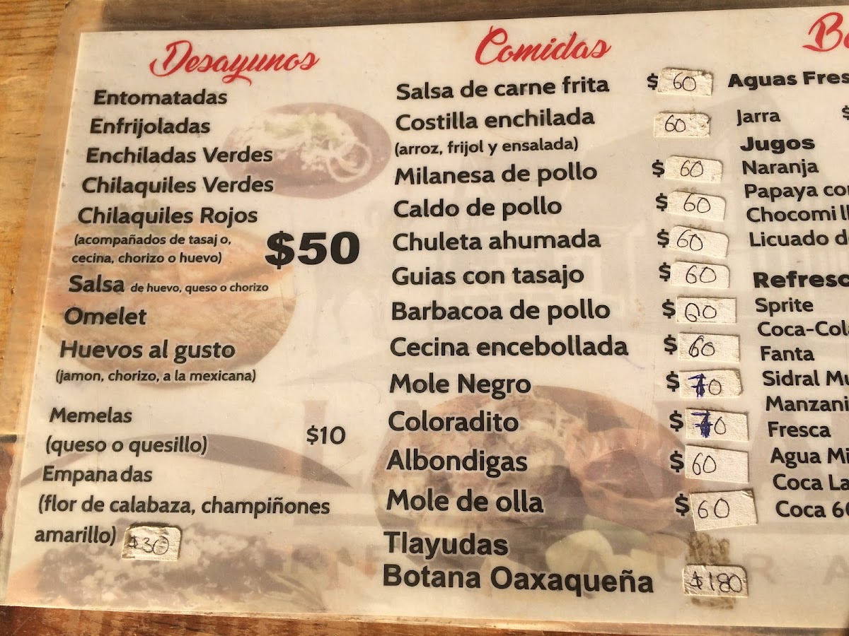 Traditional Mixteca Restaurant Menu - Image 3